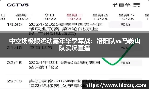 中立场极限运动嘉年华季军战：洛阳队vs马鞍山队实况直播